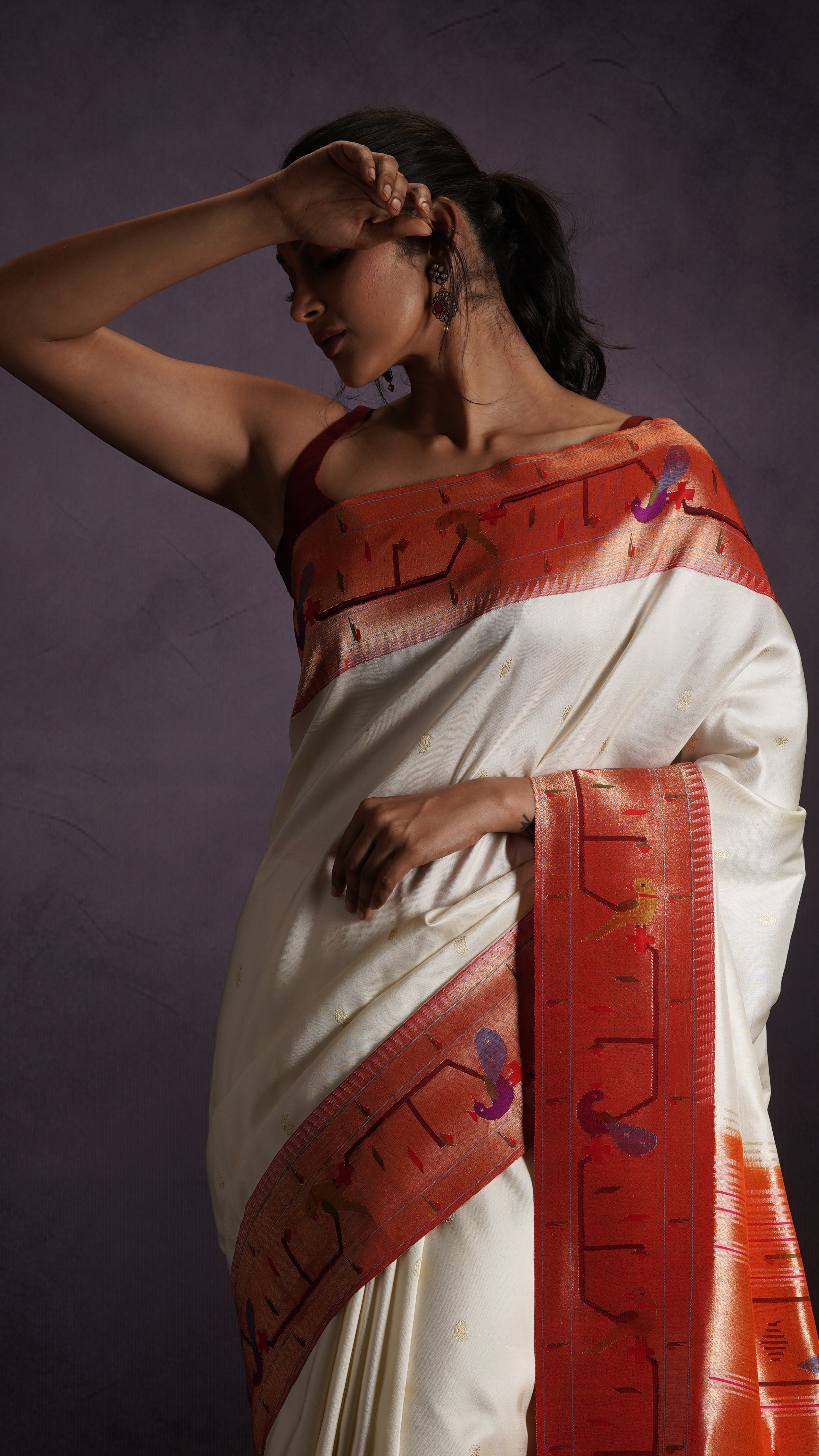 Saffron Bloom | Paithani