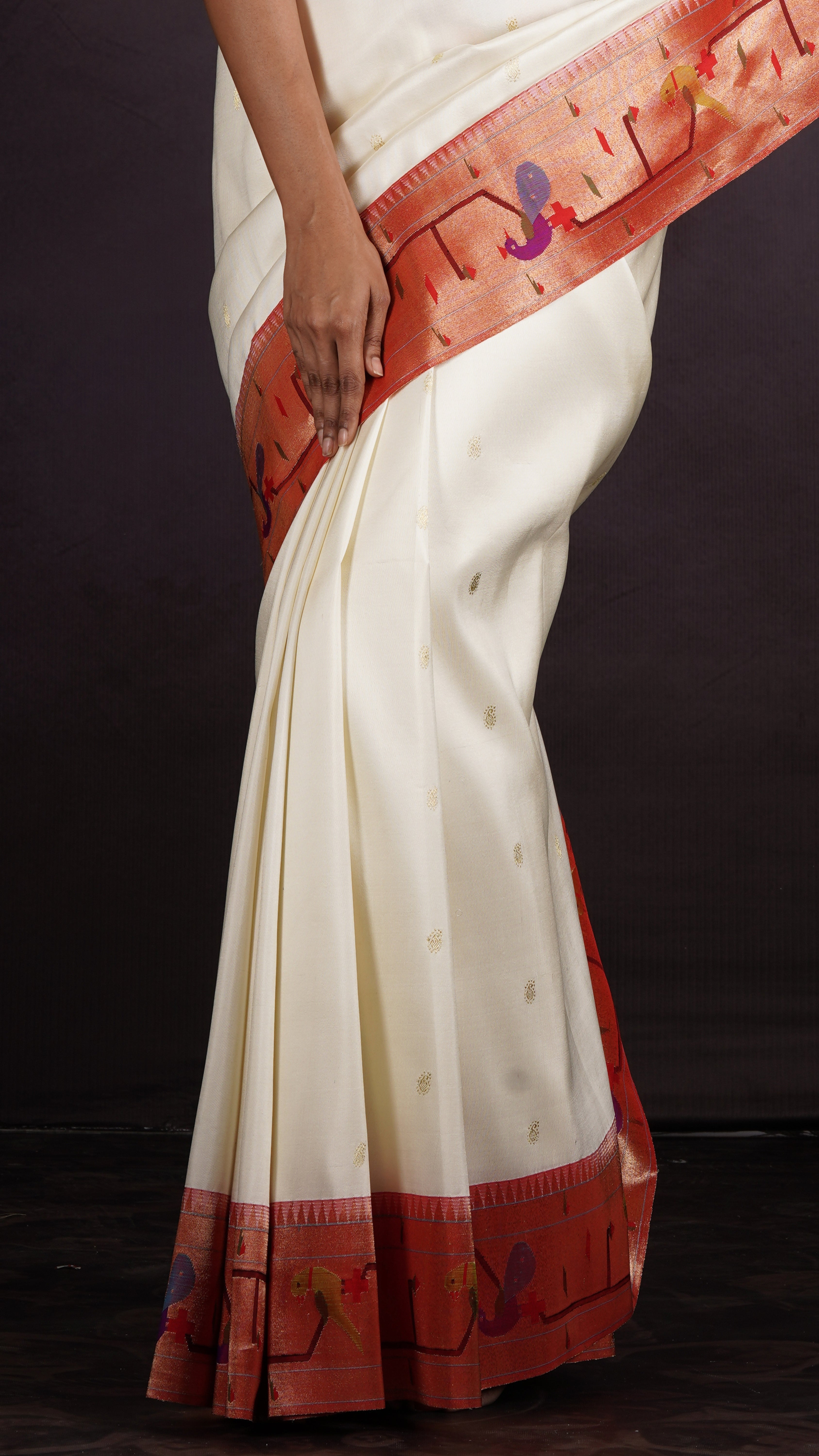 Saffron Bloom | Paithani