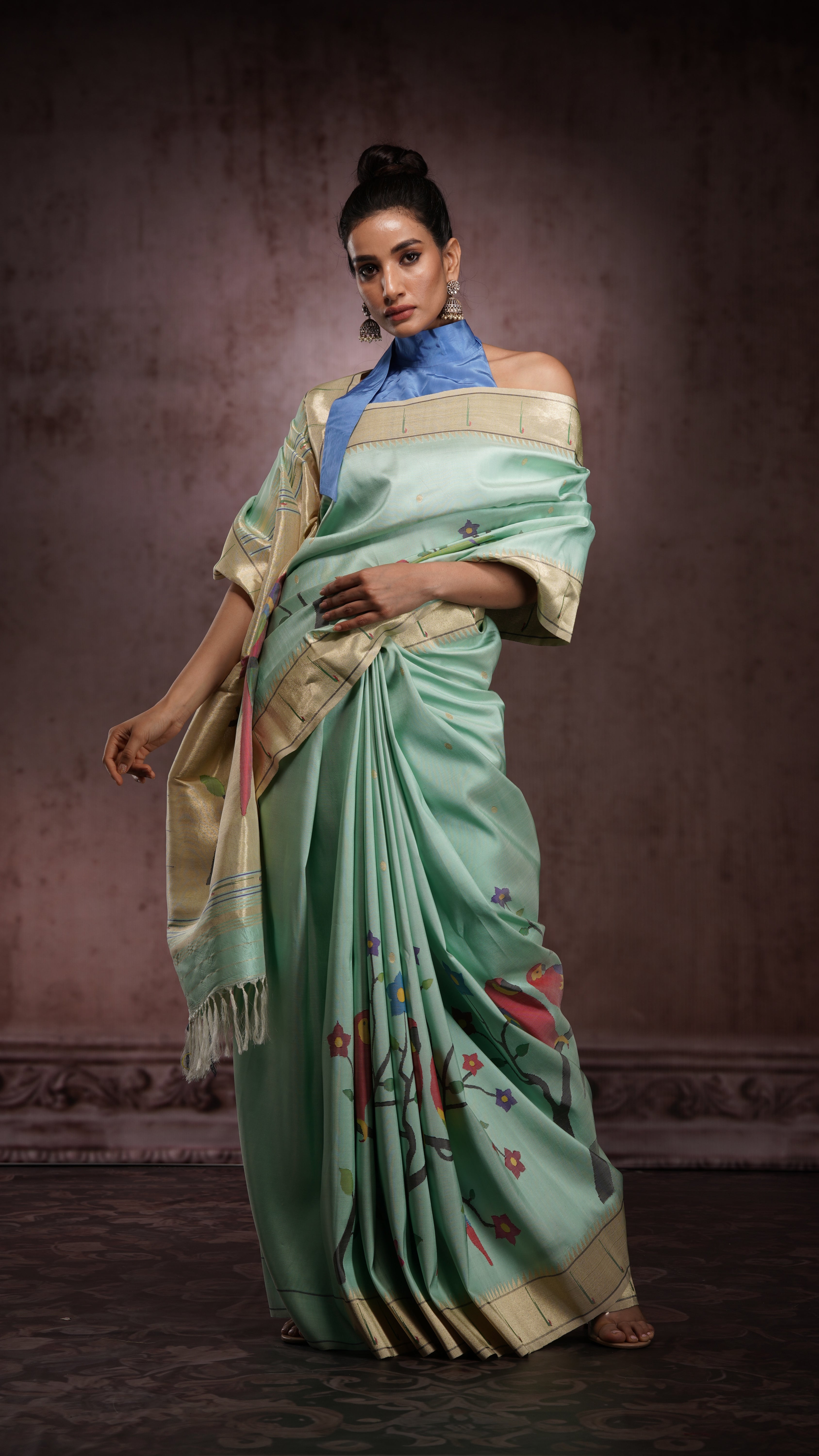 Mint Meadow | Paithani