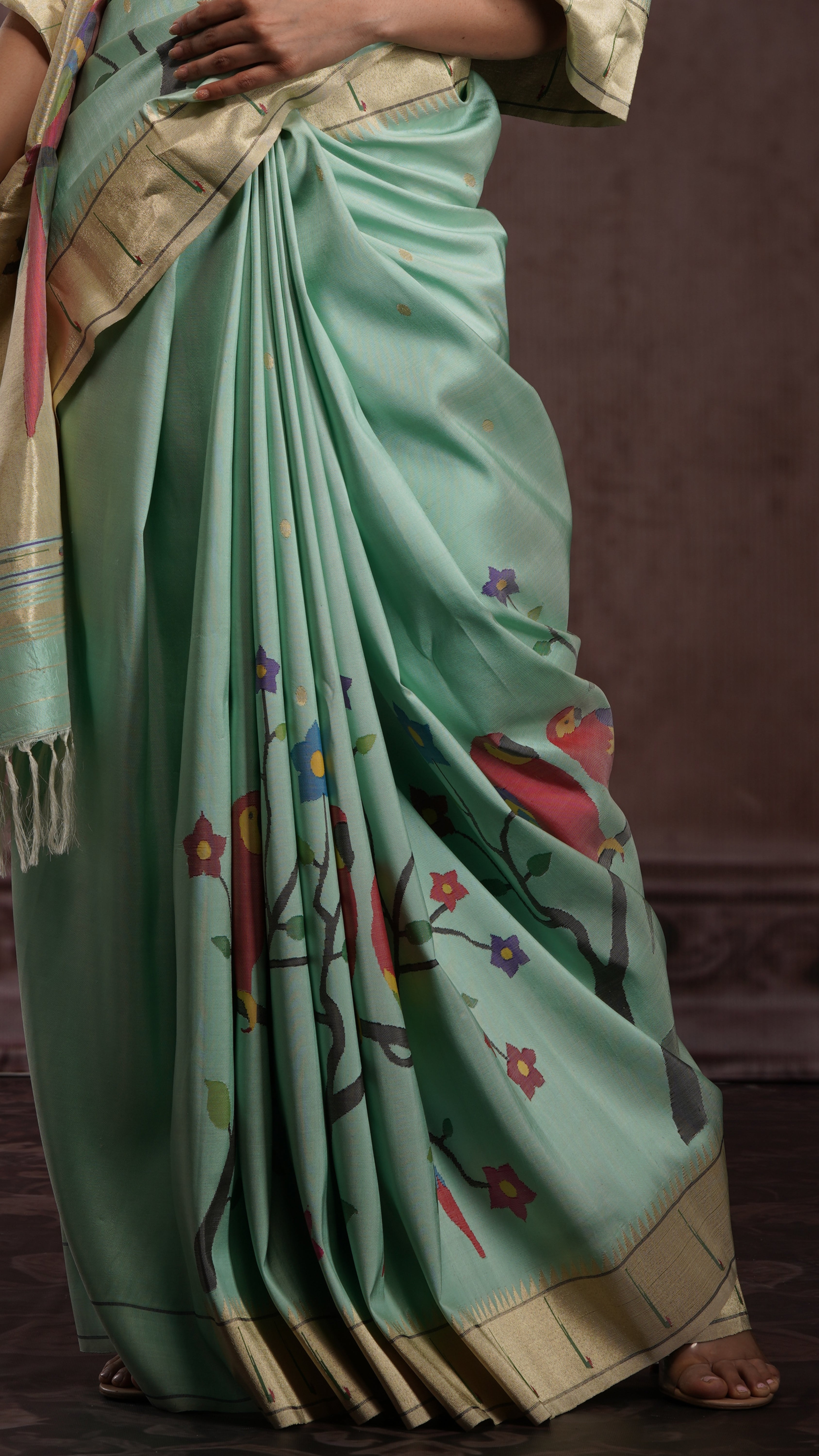 Mint Meadow | Paithani