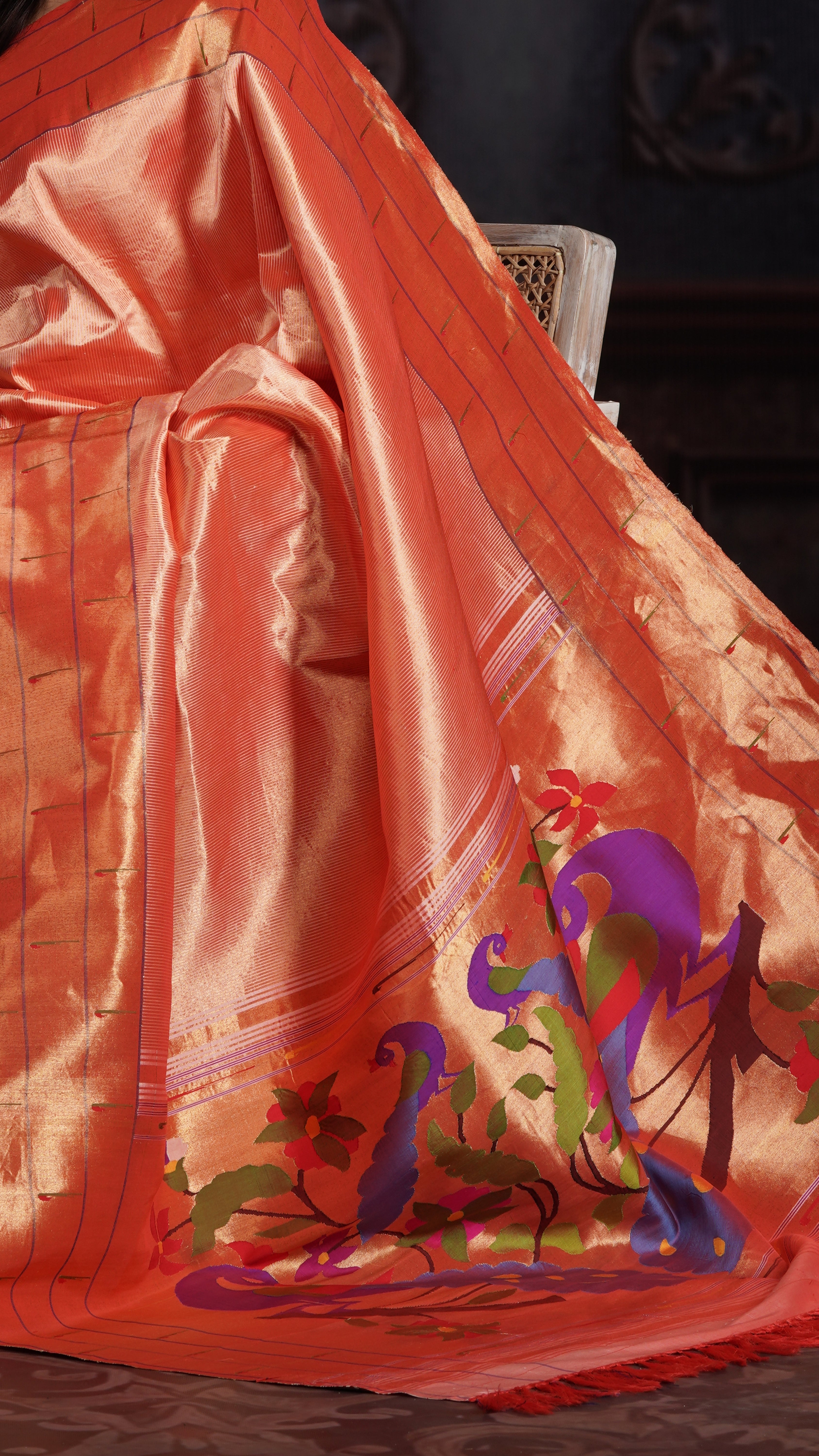 Peacock Whisper | Paithani