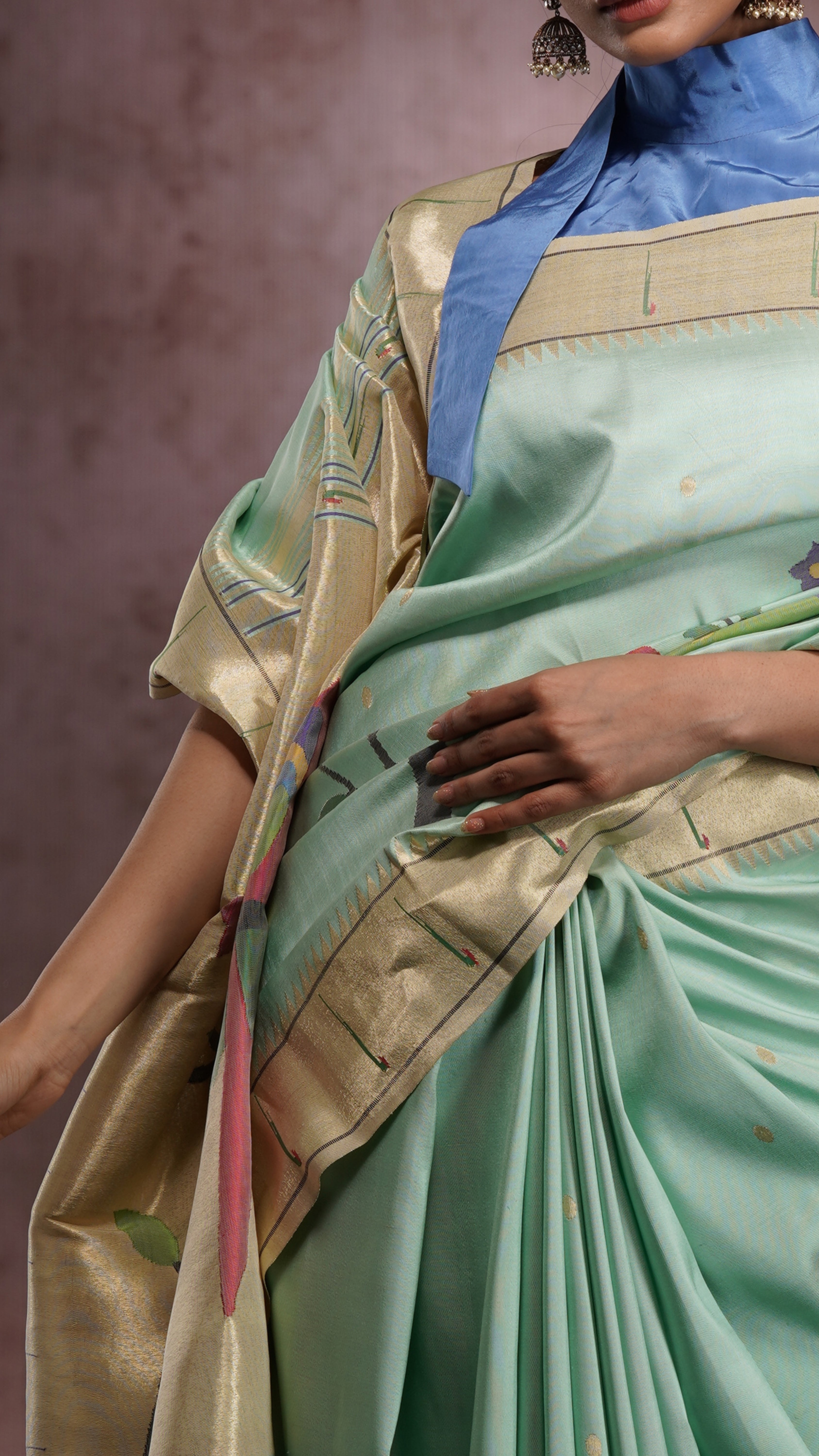 Mint Meadow | Paithani