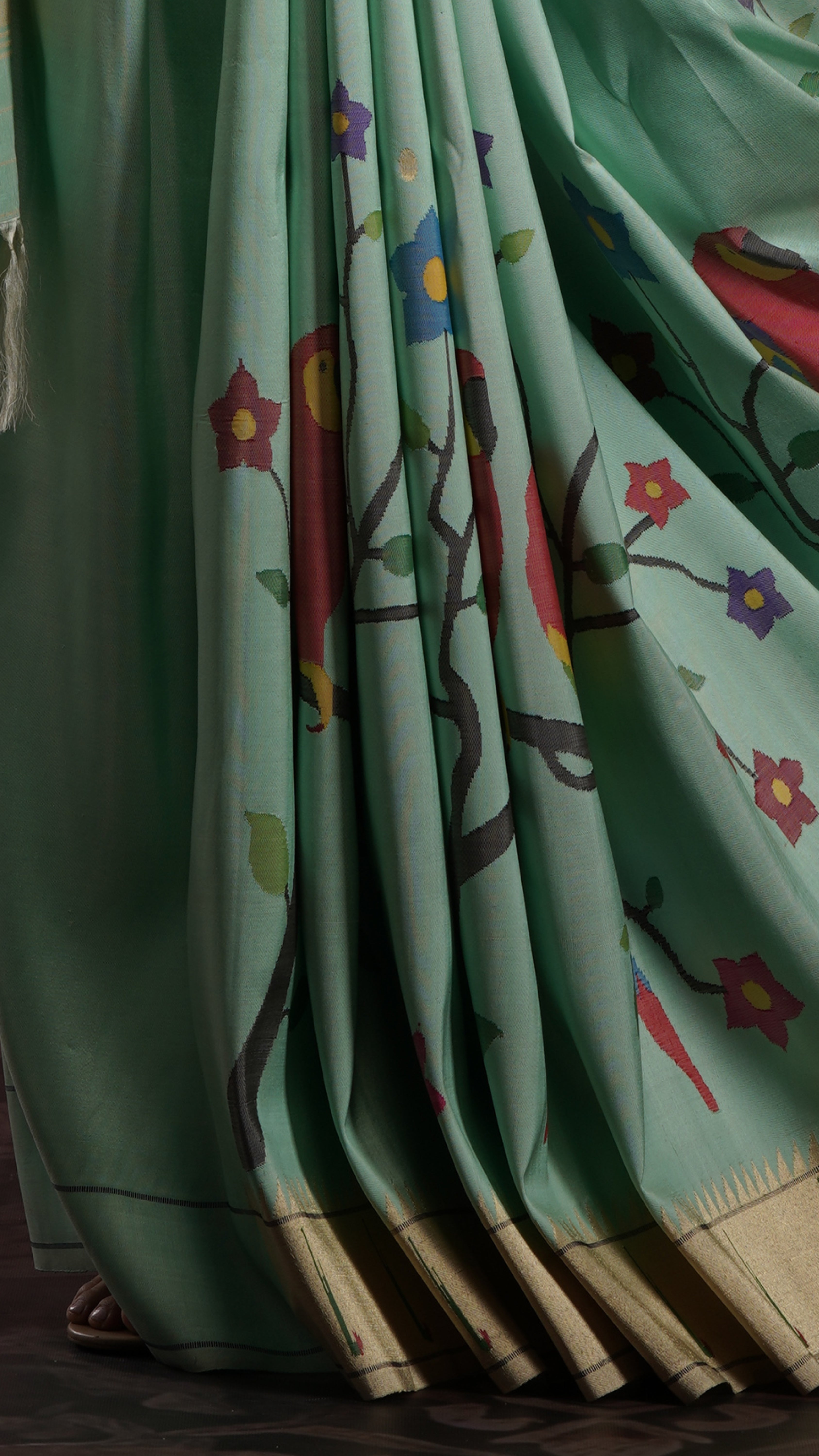 Mint Meadow | Paithani