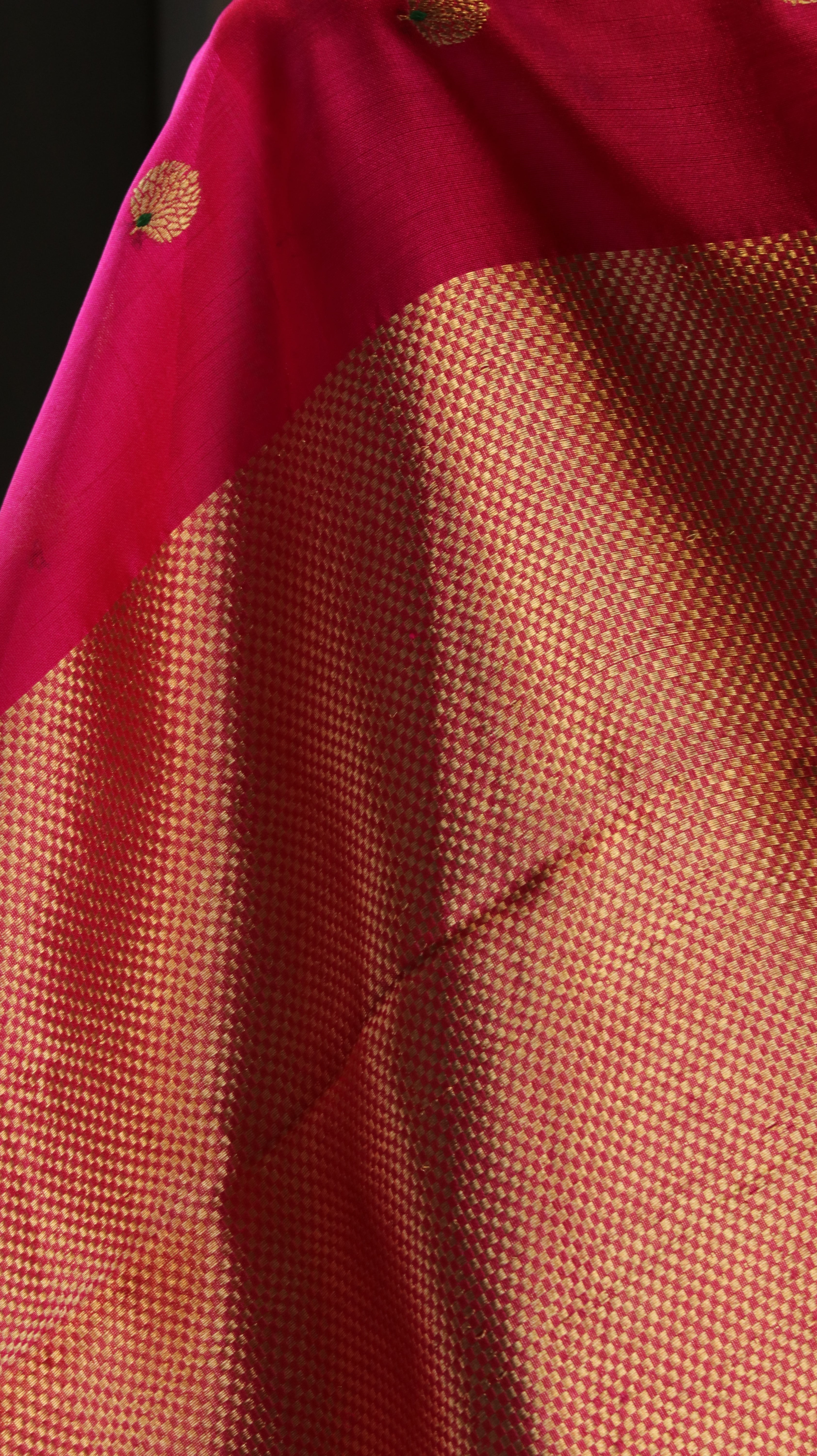 Flame & Fuchsia | Chanderi