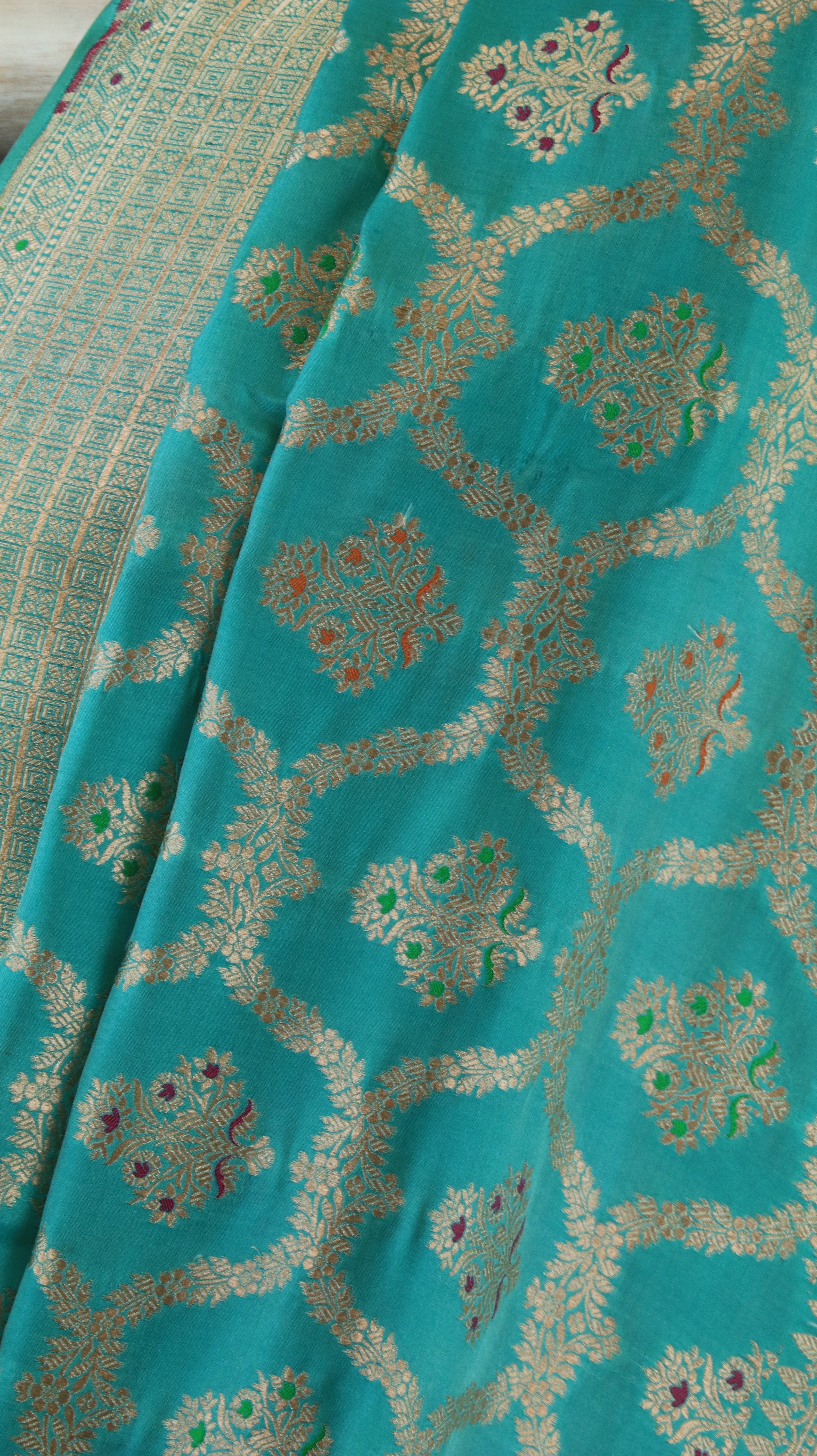 Turquoise Tapestry | Banarasi