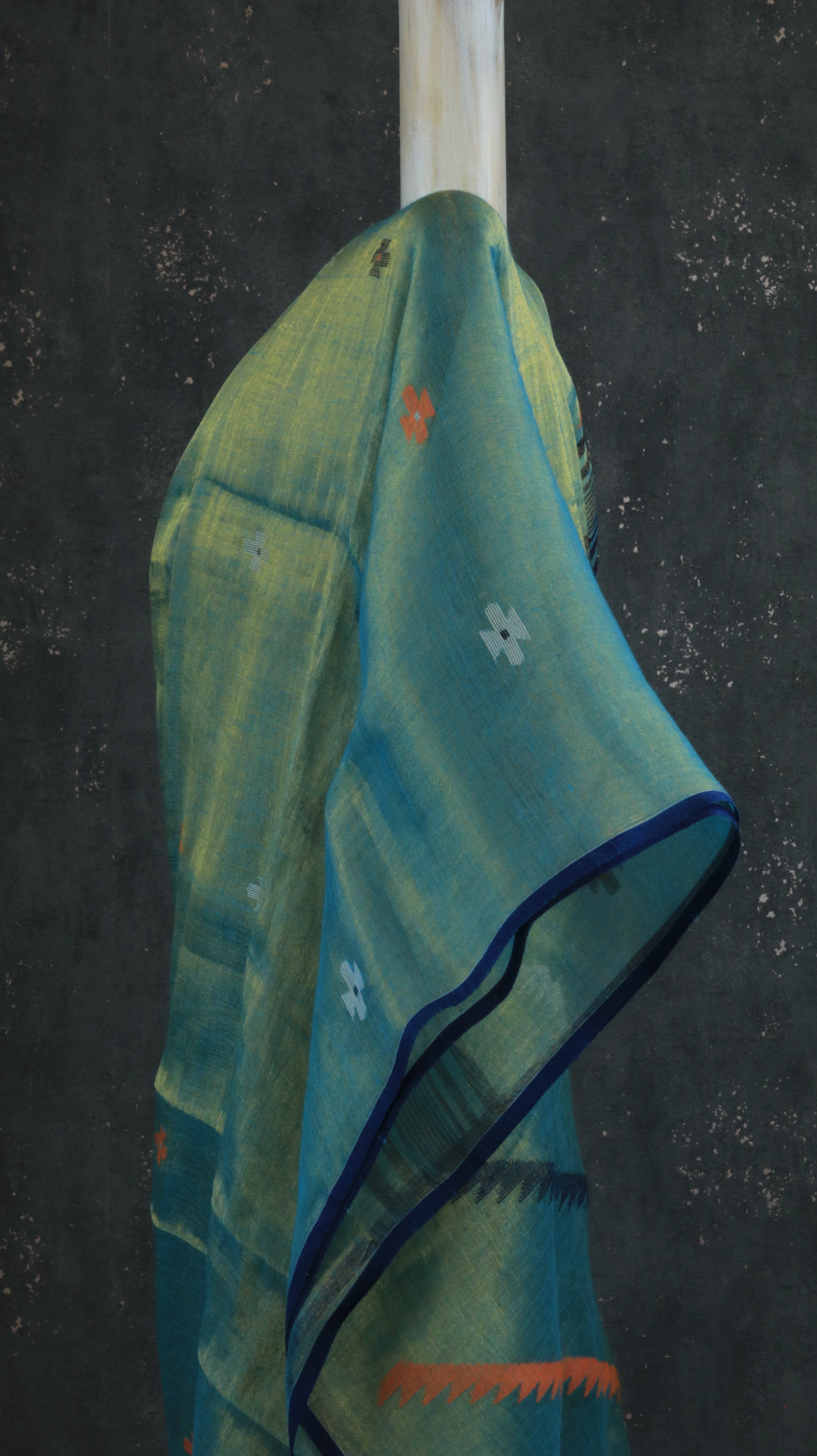 Whispered Teal | Jamdani