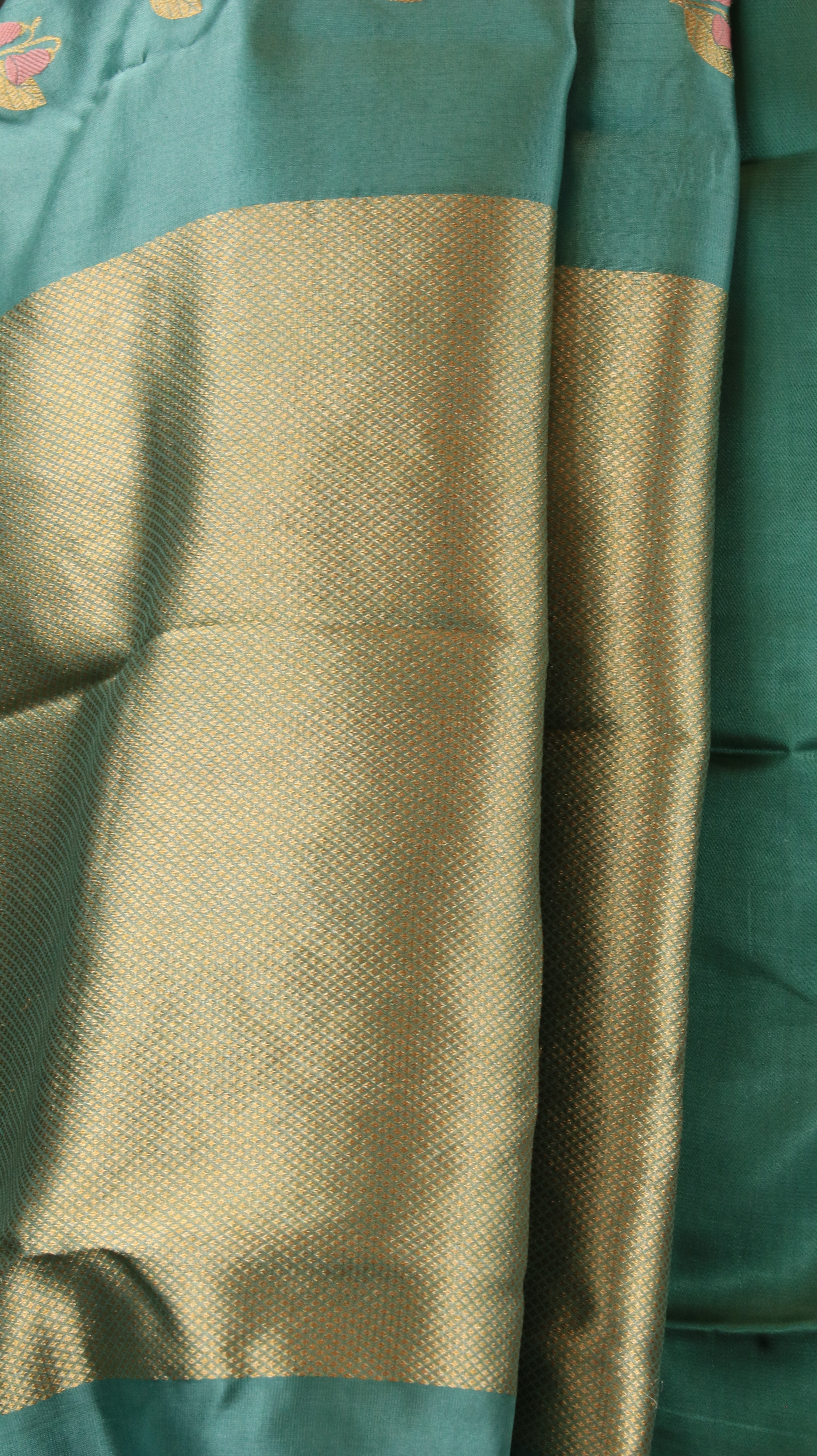 Teal Petals | Chanderi