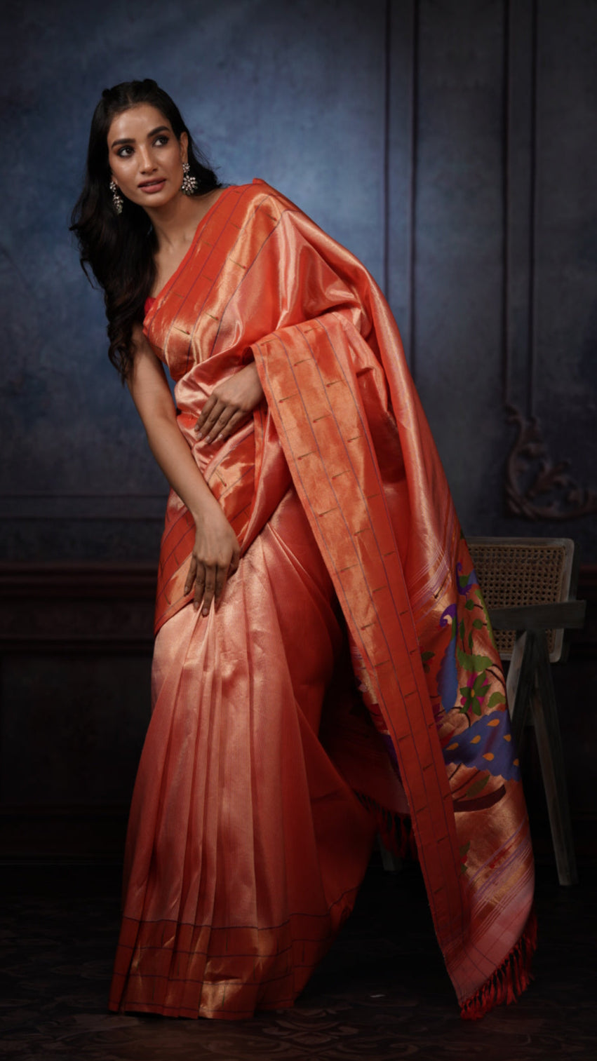 Peacock Whisper | Paithani