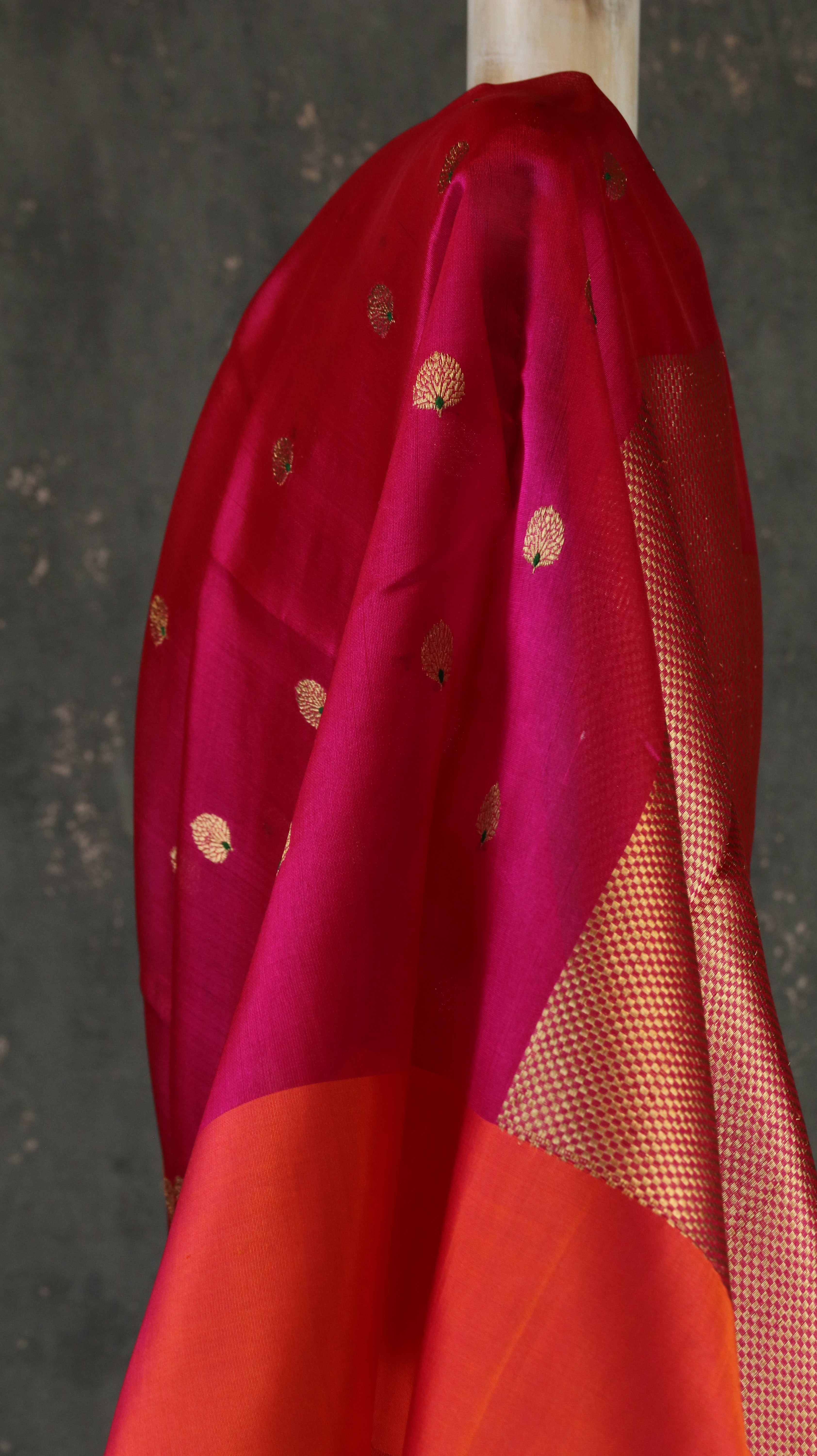 Flame & Fuchsia | Chanderi