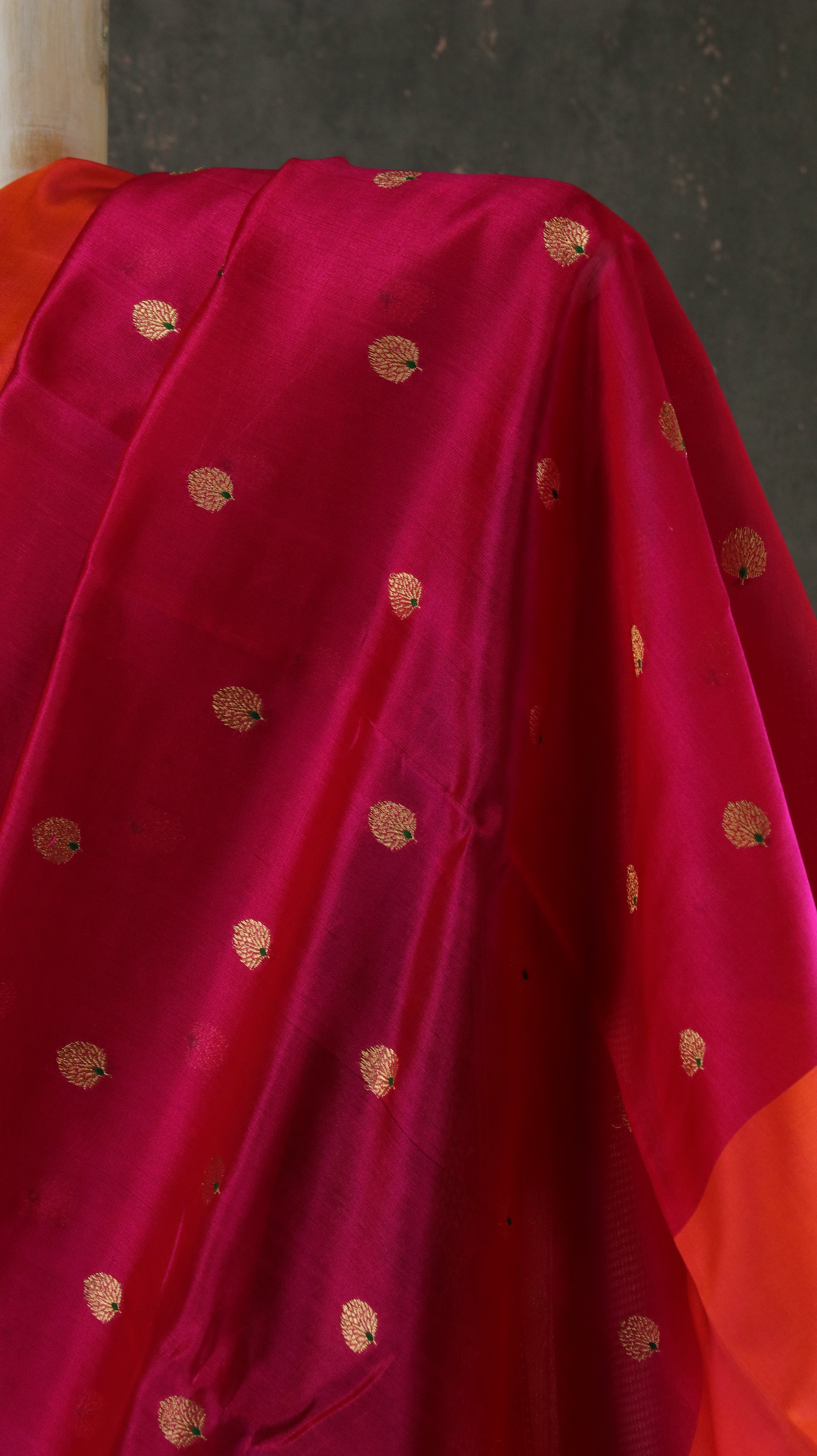 Flame & Fuchsia | Chanderi