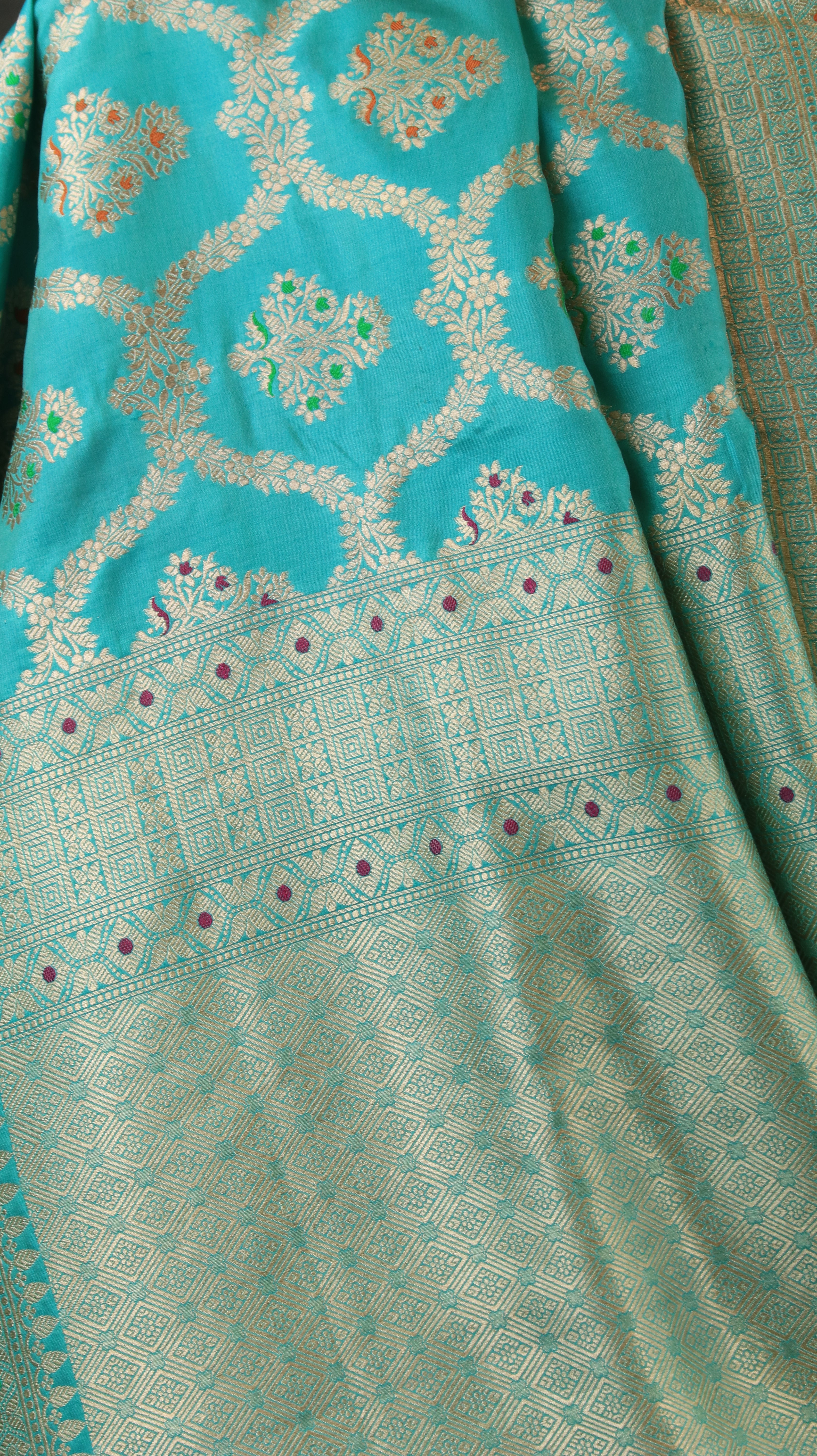 Turquoise Tapestry | Banarasi