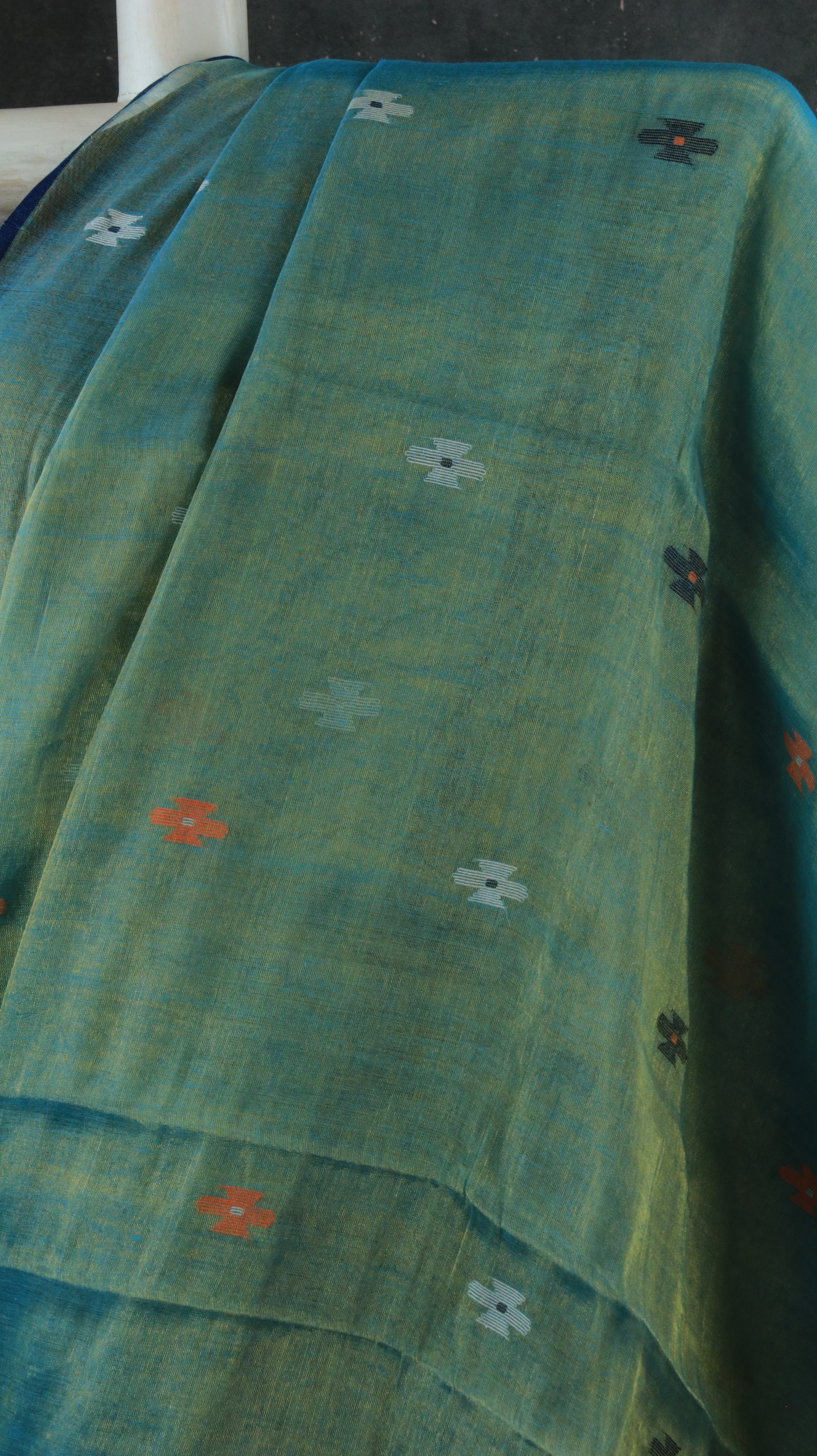 Whispered Teal | Jamdani