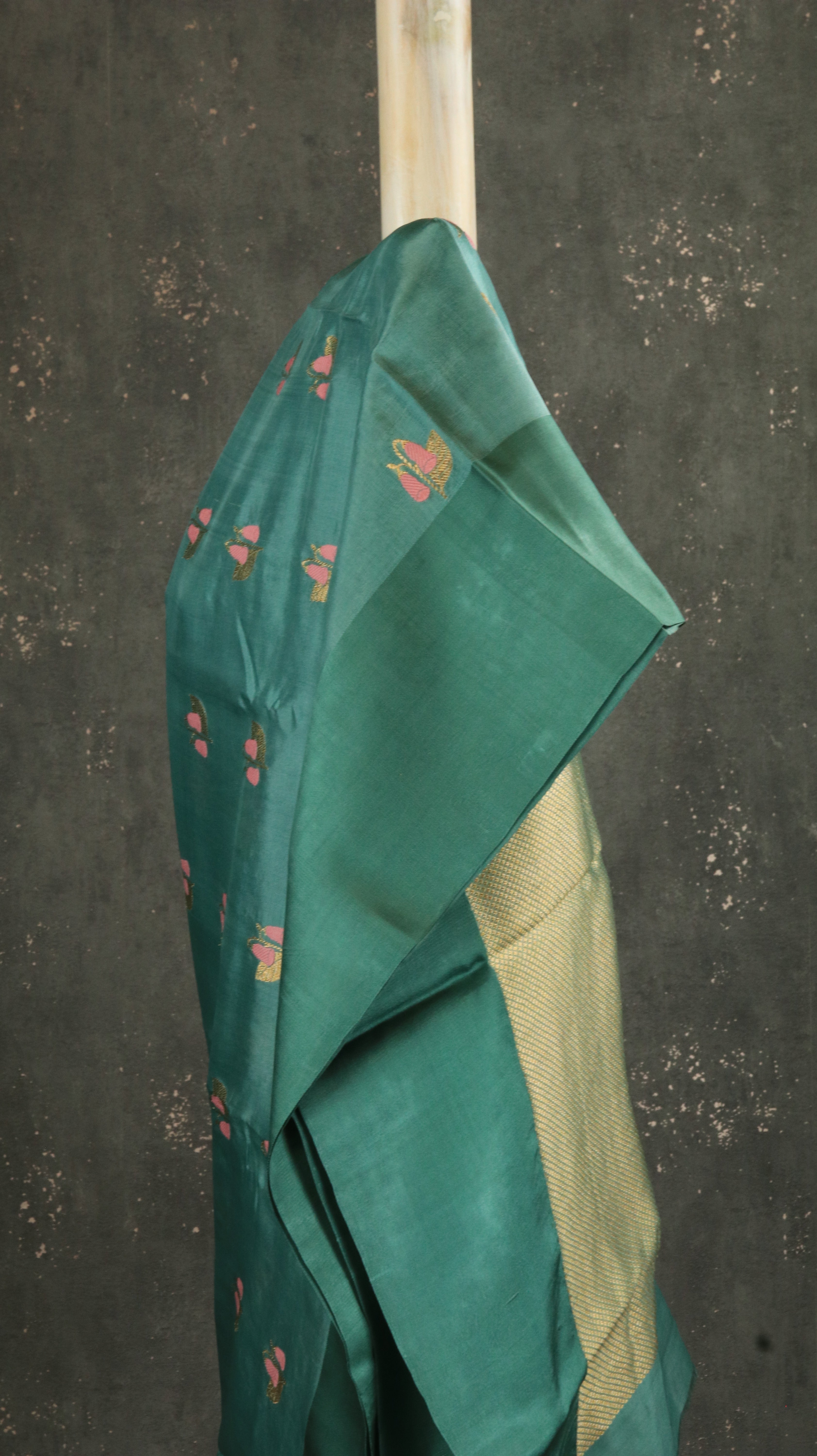 Teal Petals | Chanderi