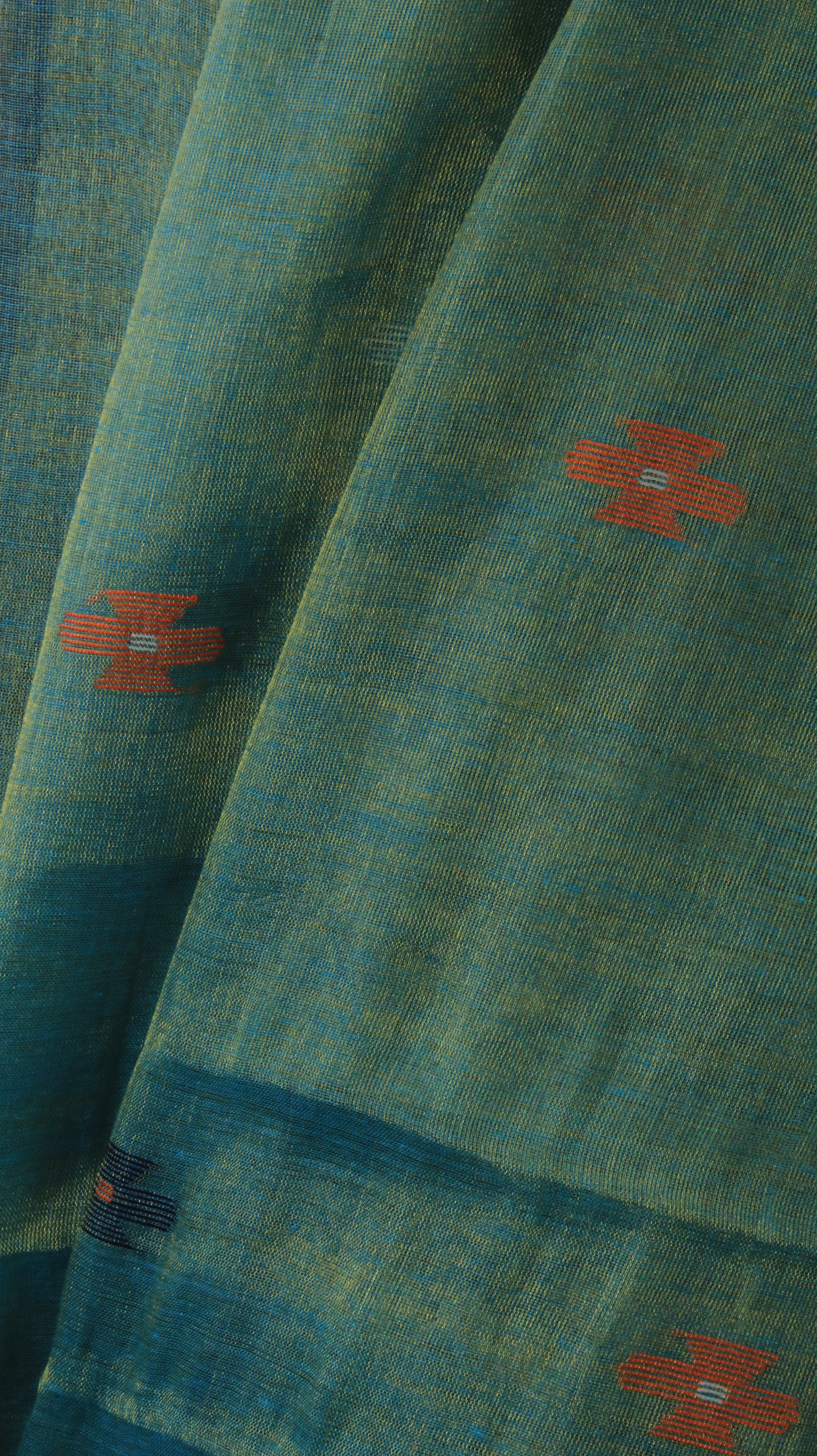 Whispered Teal | Jamdani