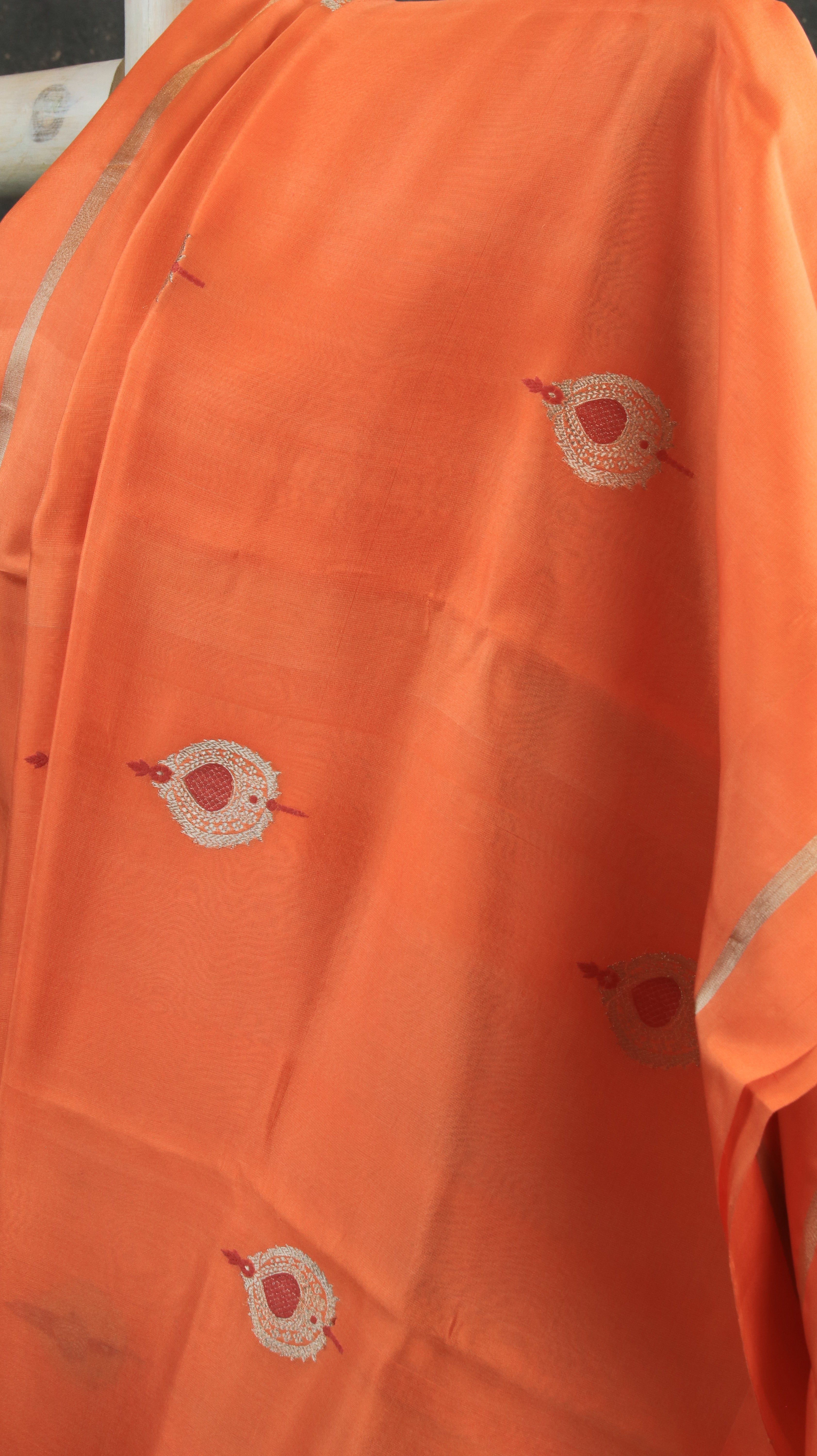 Mandarin Bloom | Chanderi