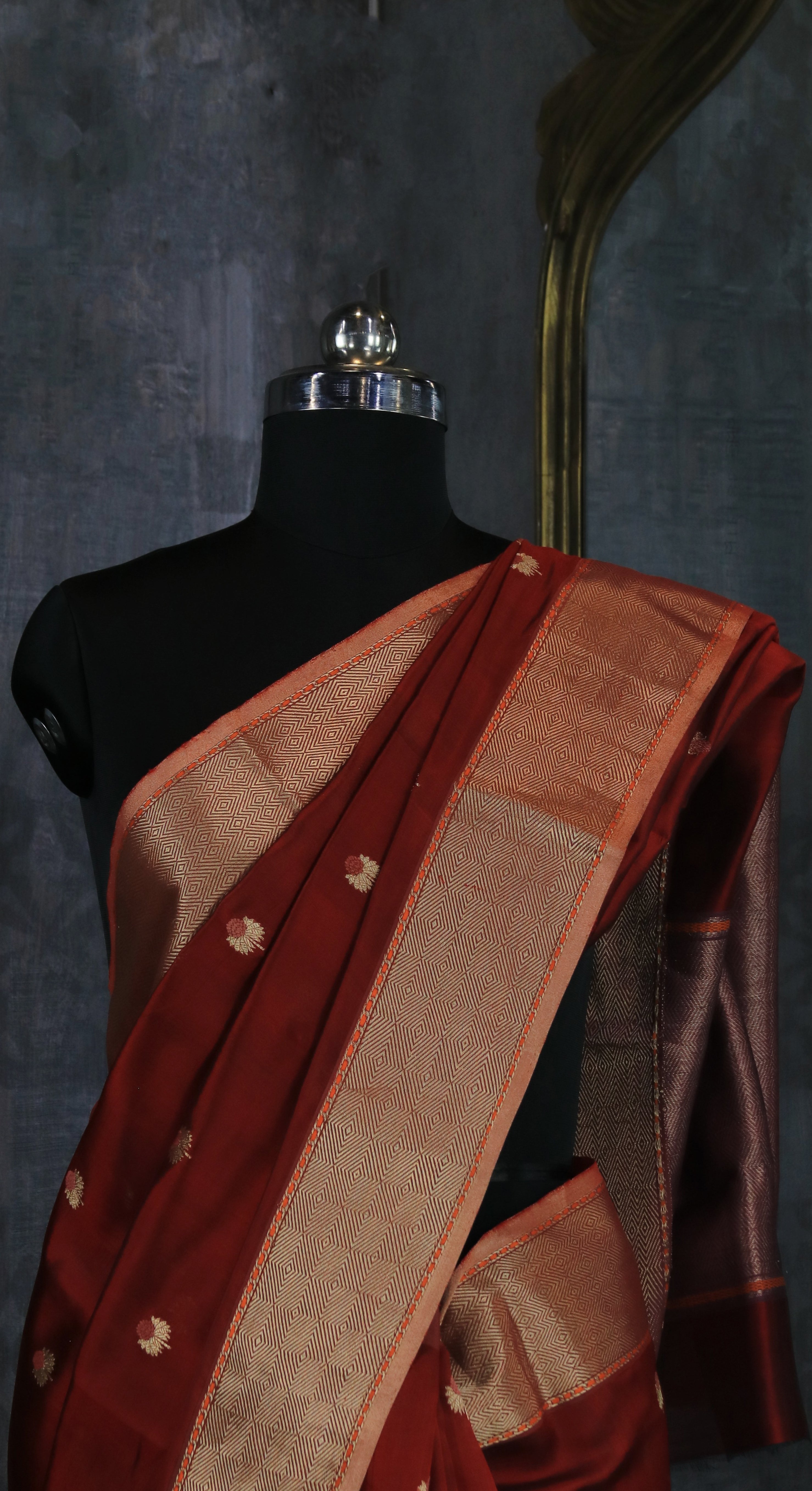 Velvet Vermilion | Chanderi